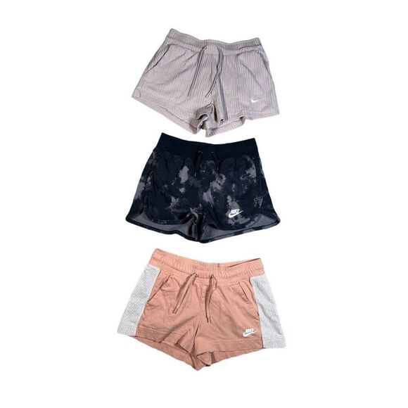 nike women’s S clothes bundle two short sleeve tops three pull on shorts black - Picture 2 of 11